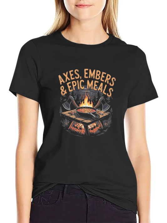 Axes, Embers & Epic Meals – Viking-Style Grill Classic Fit Graphic Tee For Daily Comfort – Unisex Cotton Shirt